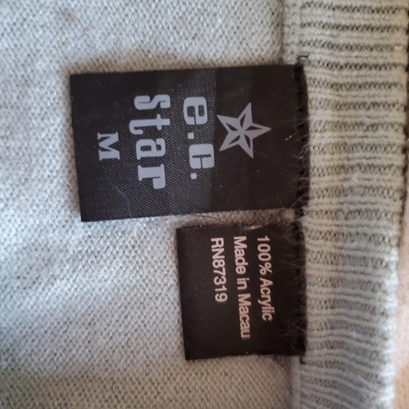 E. C. star blue sweater cardigan kittens vintage - Picture 4 of 4